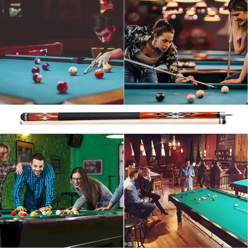Ensemble de 6 queues de billard GSE en érable canadien. Ensemble de 2 queues de billard de 58 pouces (147 cm) pour usage domestique ou commercial.