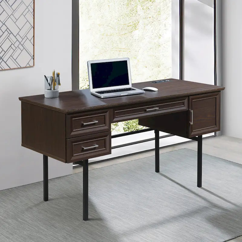 Jefferson Executive Desk with Power