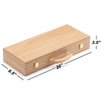 Coffret de luxe en bois pour jetons de poker de casino GSE (500 pièces) avec 5 plateaux à jetons en bois