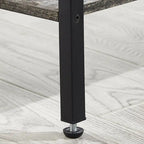 Table de chevet avec station de charge, 2 ports USB et 2 prises électriques, table d'appoint haute avec 2 tiroirs et étagère de rangement