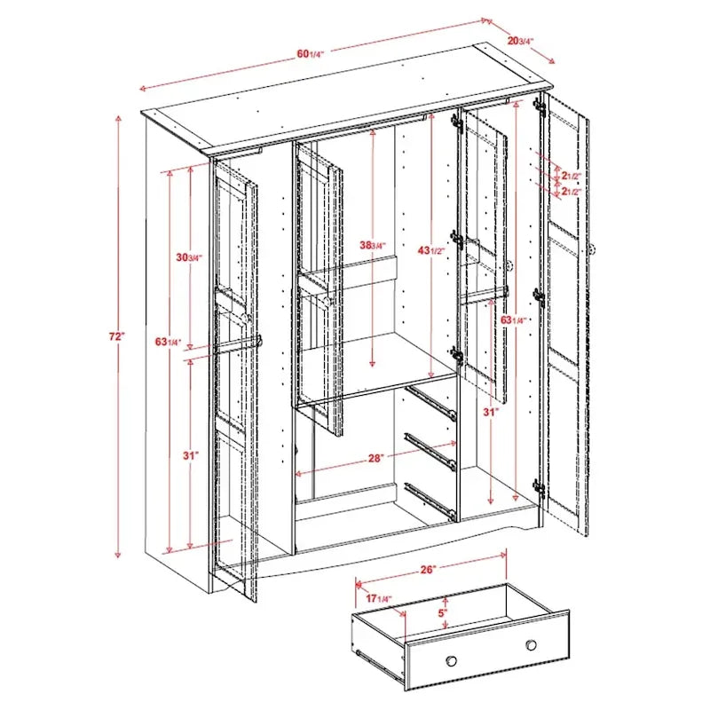 Armoire familiale 5966 de Palace Imports, Java