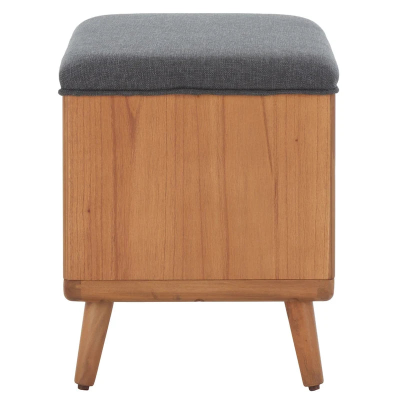 Banc à étagère ouverte SAFAVIEH Marilla avec coussin - 51 cm (L) x 38 cm (P) x 46 cm (H)