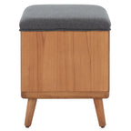 Banc à étagère ouverte SAFAVIEH Marilla avec coussin - 51 cm (L) x 38 cm (P) x 46 cm (H)