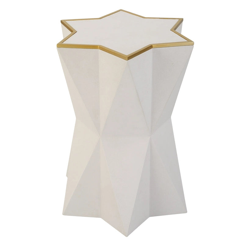 Uttermost Capella White Accent Table - 16W x 22H x 16D