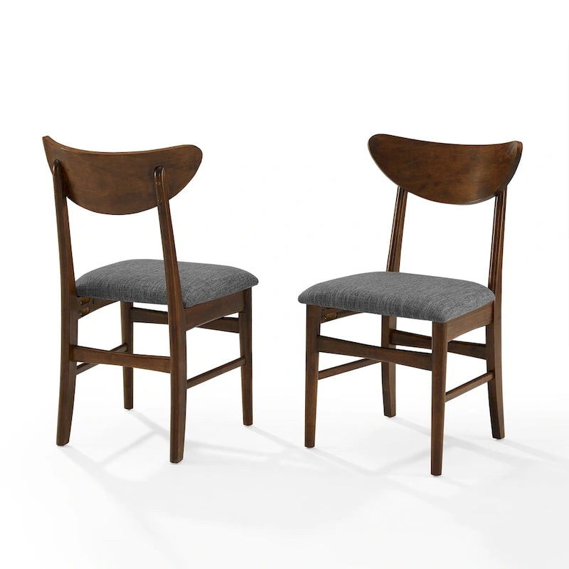Ensemble de 2 chaises de salle à manger en bois Crosley Landon avec assise rembourrée - 84,5 cm (H) x 50,2 cm (L) x 50,2 cm (P)