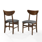 Ensemble de 2 chaises de salle à manger en bois Crosley Landon avec assise rembourrée - 84,5 cm (H) x 50,2 cm (L) x 50,2 cm (P)