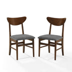 Ensemble de 2 chaises de salle à manger en bois Crosley Landon avec assise rembourrée - 84,5 cm (H) x 50,2 cm (L) x 50,2 cm (P)