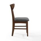 Ensemble de 2 chaises de salle à manger en bois Crosley Landon avec assise rembourrée - 84,5 cm (H) x 50,2 cm (L) x 50,2 cm (P)
