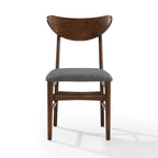 Ensemble de 2 chaises de salle à manger en bois Crosley Landon avec assise rembourrée - 84,5 cm (H) x 50,2 cm (L) x 50,2 cm (P)