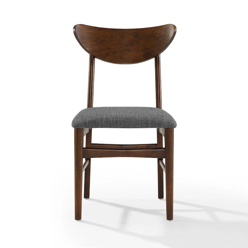 Ensemble de 2 chaises de salle à manger en bois Crosley Landon avec assise rembourrée - 84,5 cm (H) x 50,2 cm (L) x 50,2 cm (P)