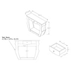 Console Caveline contemporaine en noyer de 99 cm (39 pouces) à 1 tiroir par Furniture of America