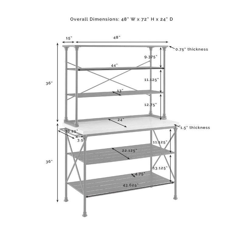 Îlot de cuisine et vaisselier Crosley Madeleine