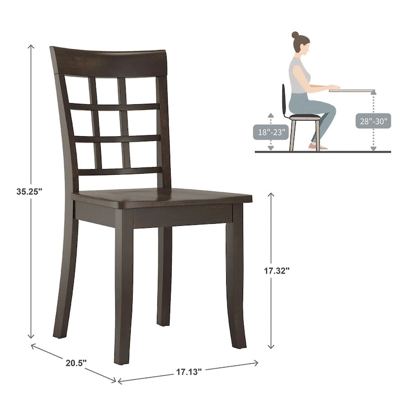 Ensemble de salle à manger 5 pièces Wilmington II à pied central rond, noir antique, par iNSPIRE Q Classic