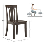 Ensemble de salle à manger 5 pièces Wilmington II à pied central rond, noir antique, par iNSPIRE Q Classic