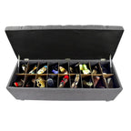 Banc de rangement à chaussures The Sole Secret, teinte gris-rouge, capitonné en losanges