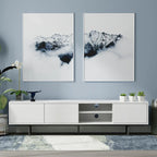 Meuble TV bas Glenwillow Home Atlas 78 x 20, style moderne du milieu du siècle