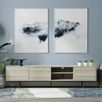 Meuble TV bas Glenwillow Home Atlas 78 x 20, style moderne du milieu du siècle