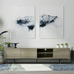 Meuble TV bas Glenwillow Home Atlas 78 x 20, style moderne du milieu du siècle