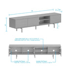 Meuble TV bas Glenwillow Home Atlas 78 x 20, style moderne du milieu du siècle