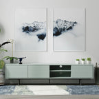 Meuble TV bas Glenwillow Home Atlas 78 x 20, style moderne du milieu du siècle