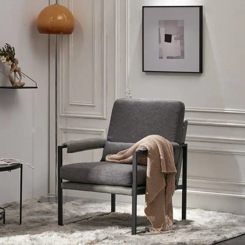 Fauteuil de loisirs moderne à cadre en fer simple