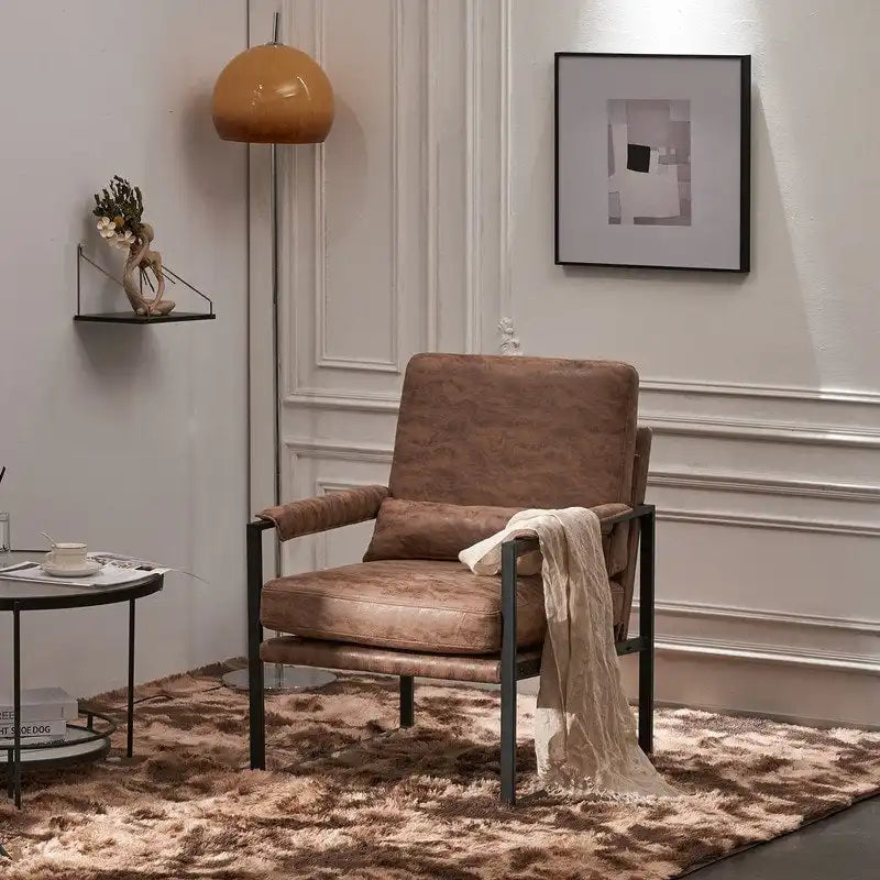 Fauteuil de loisirs moderne à cadre en fer simple