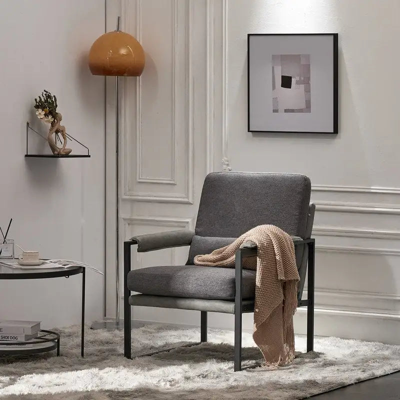 Fauteuil de loisirs moderne à cadre en fer simple