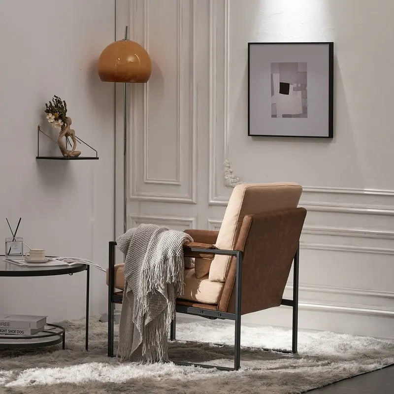 Fauteuil de loisirs moderne à cadre en fer simple