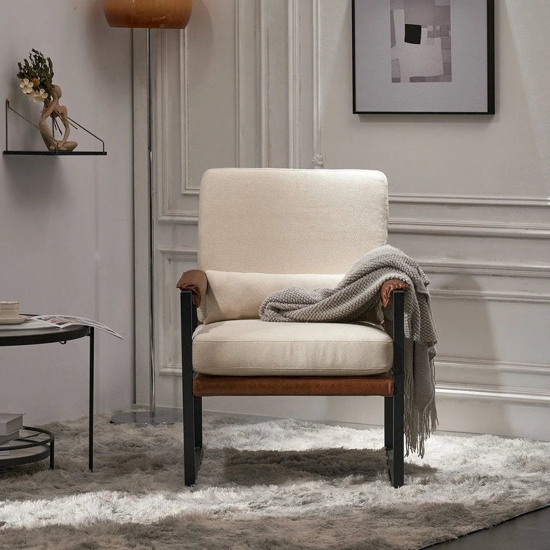 Fauteuil de loisirs moderne à cadre en fer simple