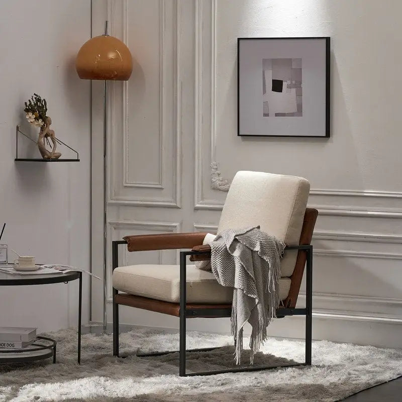 Fauteuil de loisirs moderne à cadre en fer simple