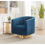 Fauteuil pivotant capitonné Matejka de SAFAVIEH Couture - 71 cm (L) x 79 cm (l) x 76 cm (H)