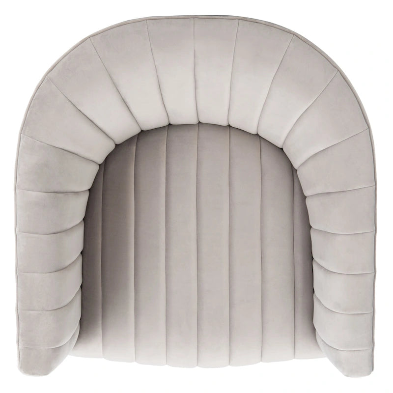 Fauteuil pivotant capitonné Matejka de SAFAVIEH Couture - 71 cm (L) x 79 cm (l) x 76 cm (H)