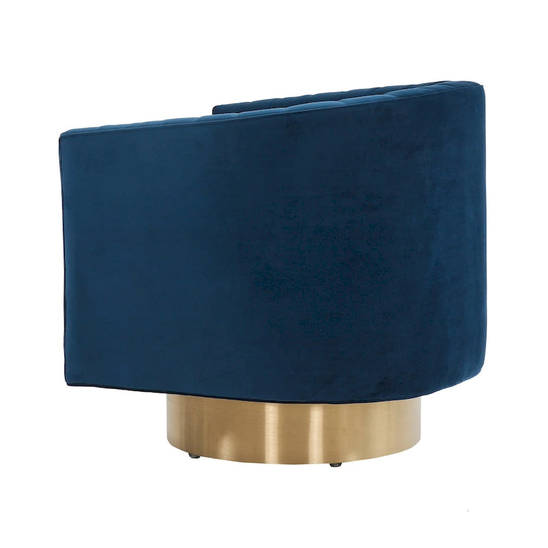 Fauteuil pivotant capitonné Matejka de SAFAVIEH Couture - 71 cm (L) x 79 cm (l) x 76 cm (H)