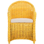 Fauteuil club SAFAVIEH Sinja en rotin jaune - 61 x 66 x 89 cm - 61 x 66 x 89 cm