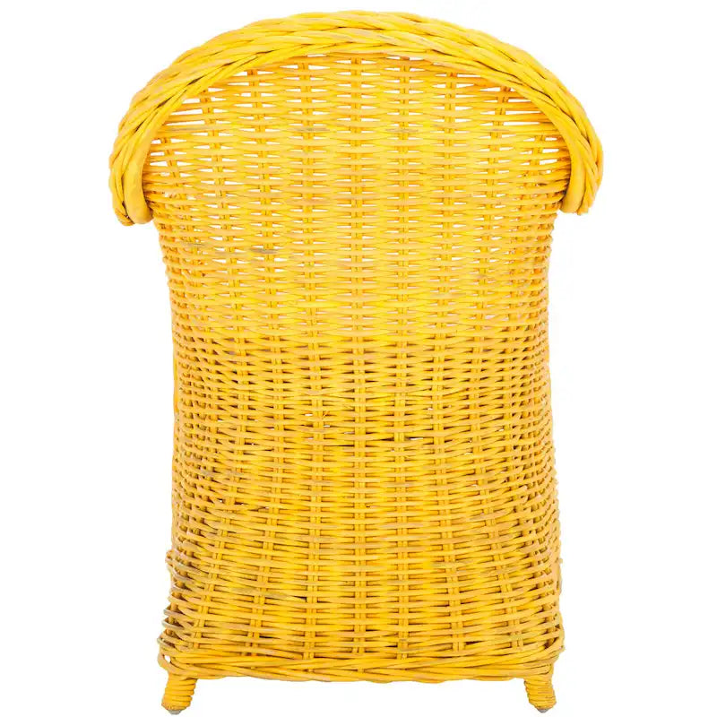 Fauteuil club SAFAVIEH Sinja en rotin jaune - 61 x 66 x 89 cm - 61 x 66 x 89 cm