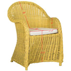 Fauteuil club SAFAVIEH Sinja en rotin jaune - 61 x 66 x 89 cm - 61 x 66 x 89 cm