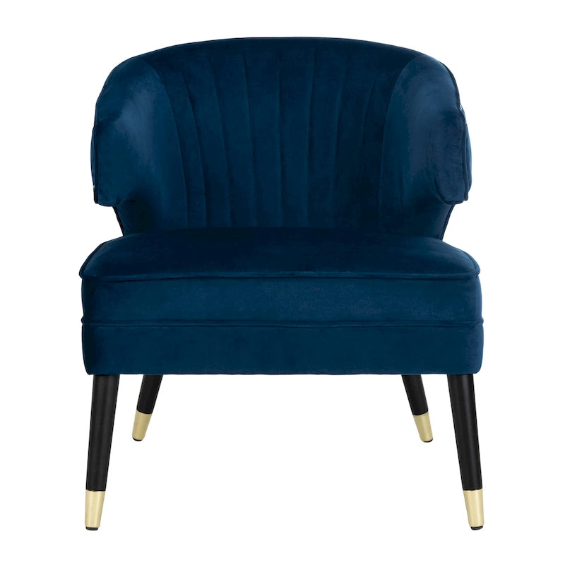 Fauteuil d'appoint à oreilles en velours Amalia de SAFAVIEH - 68 x 71 x 81 cm (26,8 x 28 x 31,9 po) - 69 x 71 x 81 cm (27 x 28 x 32 po)