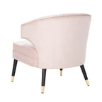 Fauteuil d'appoint à oreilles en velours Amalia de SAFAVIEH - 68 x 71 x 81 cm (26,8 x 28 x 31,9 po) - 69 x 71 x 81 cm (27 x 28 x 32 po)
