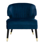 Fauteuil d'appoint à oreilles en velours Amalia de SAFAVIEH - 68 x 71 x 81 cm (26,8 x 28 x 31,9 po) - 69 x 71 x 81 cm (27 x 28 x 32 po)