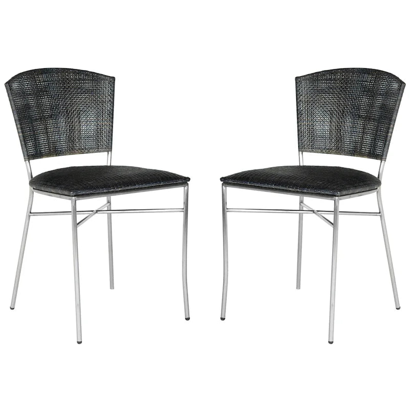 Chaises de salle à manger noires SAFAVIEH Iroda (lot de 2) - 44,5 x 55,4 x 84,6 cm - 45,7 x 55,9 x 83,6 cm (L x P x H)