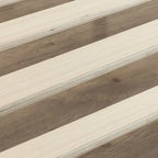 Cadre de lit plateforme moderne King size à profil bas de 10 pouces en métal avec lattes en bois