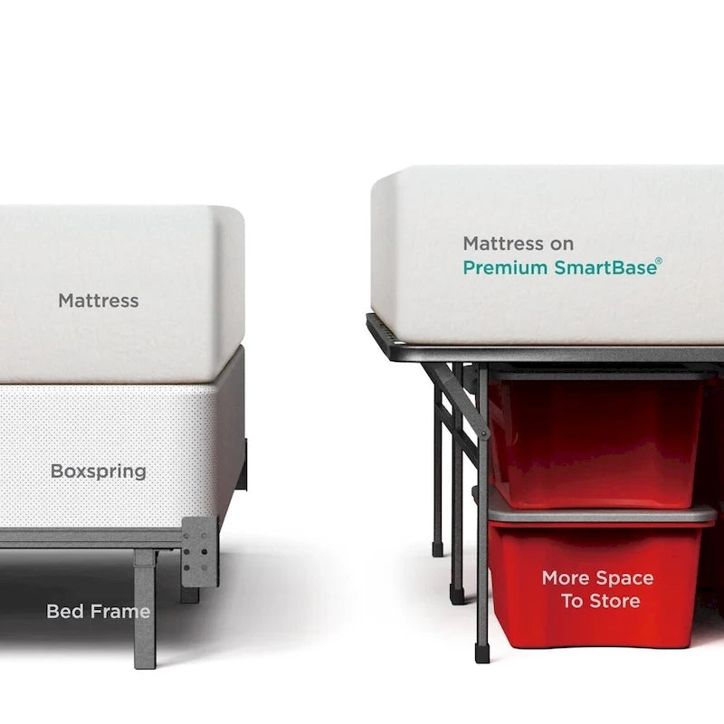 Cadre de lit plateforme métallique pliable de 45,7 cm (18 pouces) de hauteur, taille standard