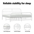 Cadre de lit en métal vidaXL 12 pouces (sans matelas)