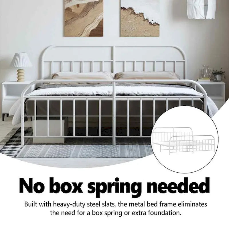 Cadre de lit en métal vidaXL 12 pouces (sans matelas)