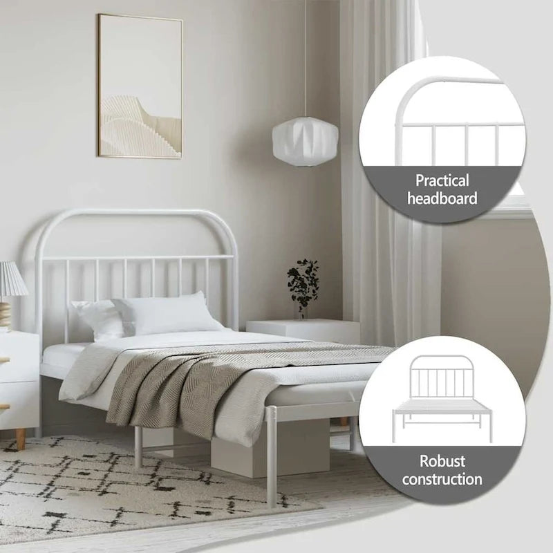 Cadre de lit en métal vidaXL 12 pouces (sans matelas)