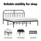 Cadre de lit en métal vidaXL 12 pouces (sans matelas)