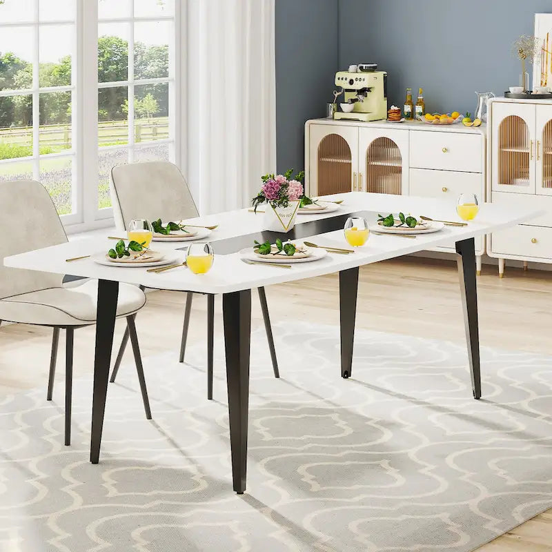 70.8 Inches Large Dining Table for 6-8 People