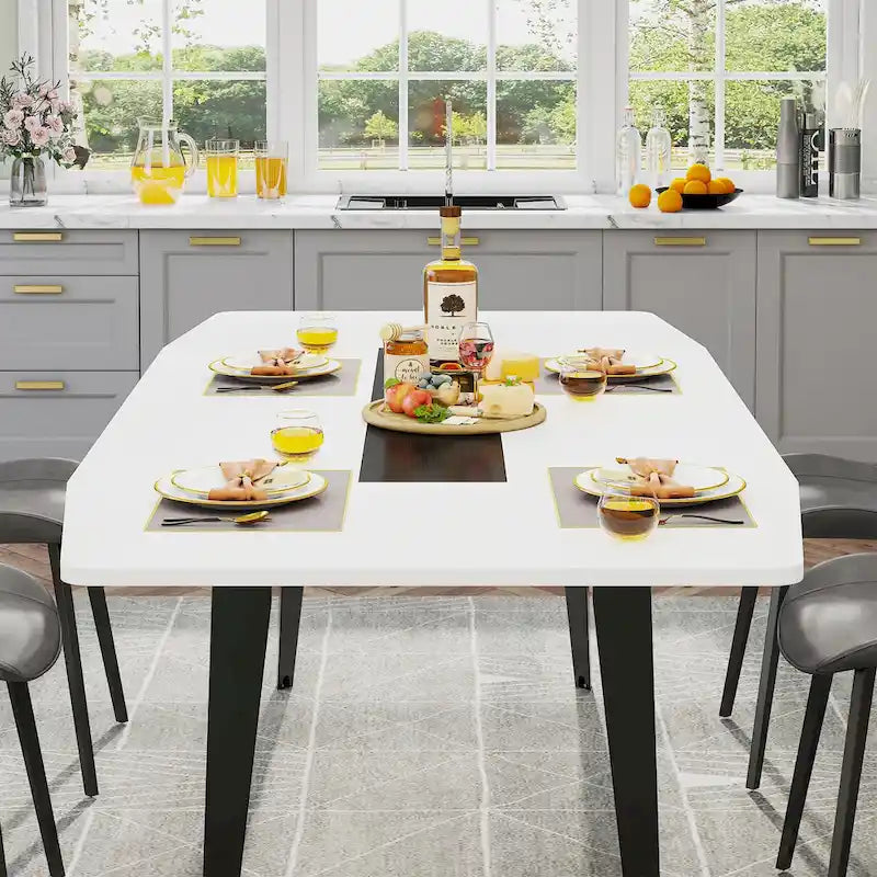 Grande table à manger de 70,8 pouces pour 6 à 8 personnes