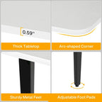 Grande table à manger de 70,8 pouces pour 6 à 8 personnes