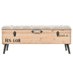 Banc de rangement vidaXL 43.3 en bois massif de sapin - 43,3 x 15,7 x 19,7